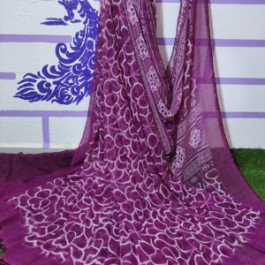 Geometric pattern georgette sarees