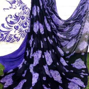 Floral georgette dailywear sarees