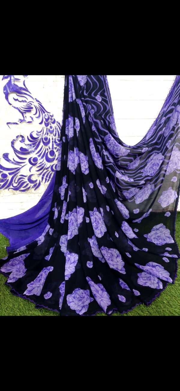 Floral georgette dailywear sarees
